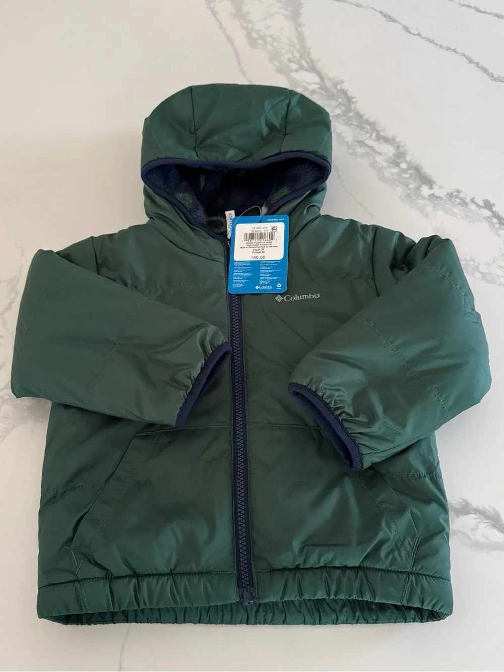 Columbia Kids Reversible Dinosaur Double Trouble Jacket Boys’ Size 3T NEW